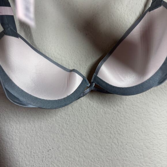 Victoria's Secret 32A Very Sexy Low Cut Demi Scattered Shine Bombshell Bra Gray - Picture 10 of 10